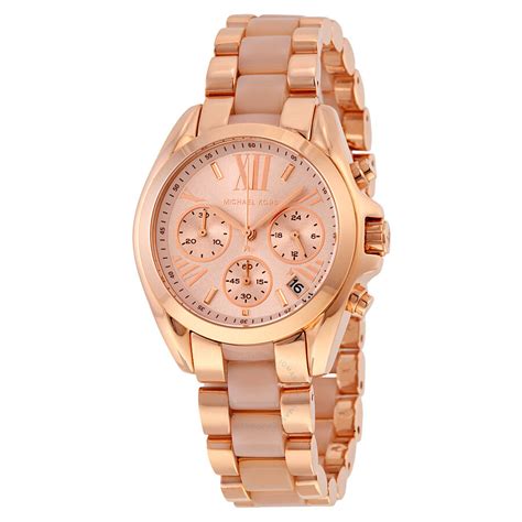 michael kors bradshaw chronograph bracelet watch rose gold|Michael Kors access smartwatch bradshaw.